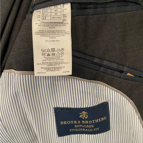 Dark Gray Brooks Bros Suit - Picture 4 of 8